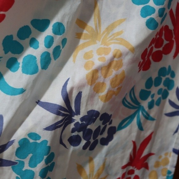 Jaclyn Smith Rainbow Pineapple Wide Leg Culotte Shorts Secret Pants Vintage 90s - Picture 5 of 9